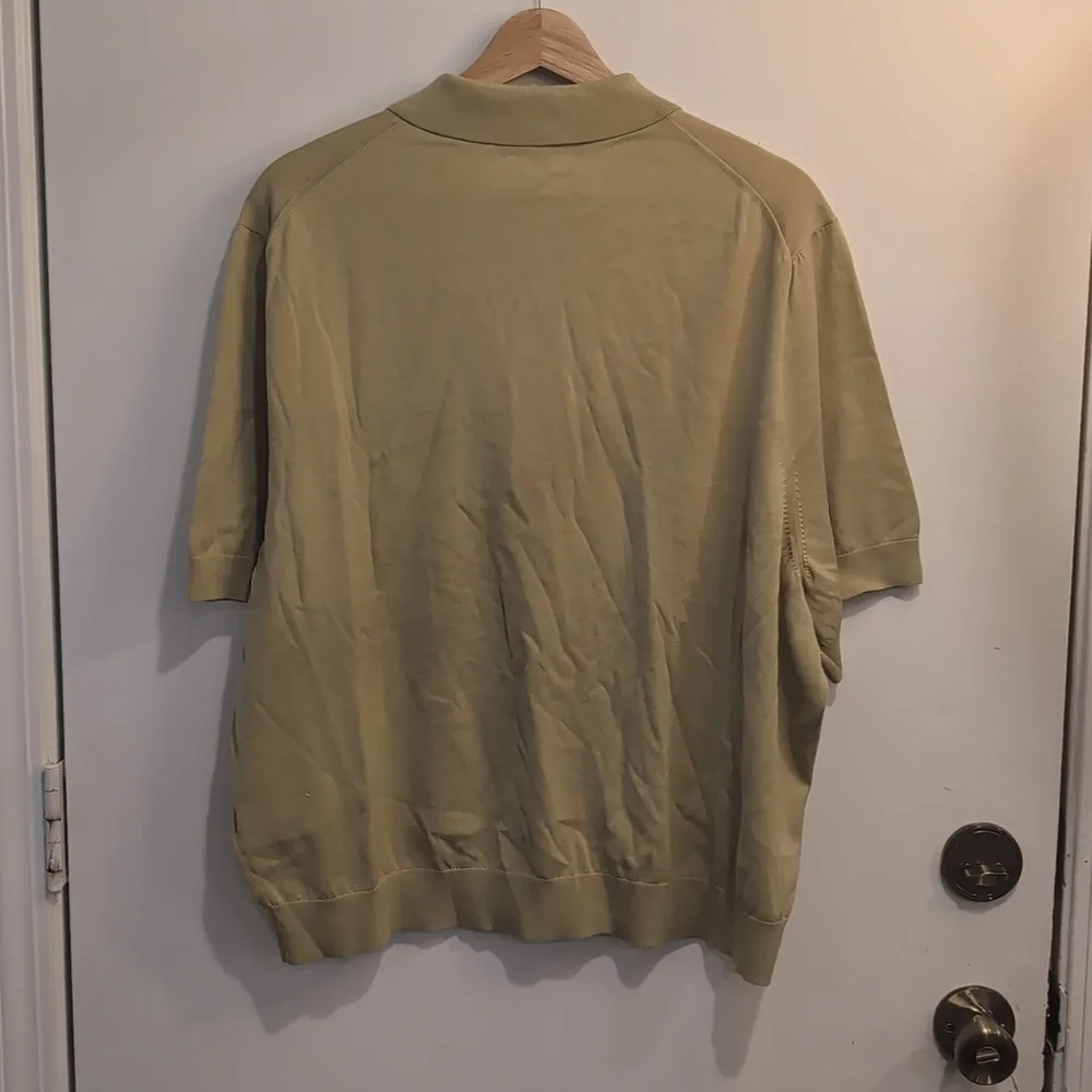 J. Crew New Belmont Khaki Polo Sweater Short Sleeve Size 3XL